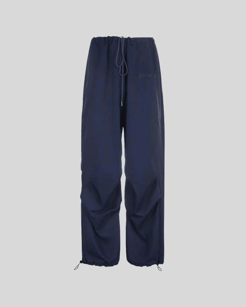 Size Friendly Low Waist Parachute Cargo Pants Blue Y2K Fashion Rave –  KIWEKIWI