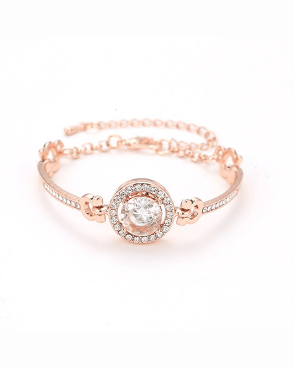 Rhinestone bracelet rose gold