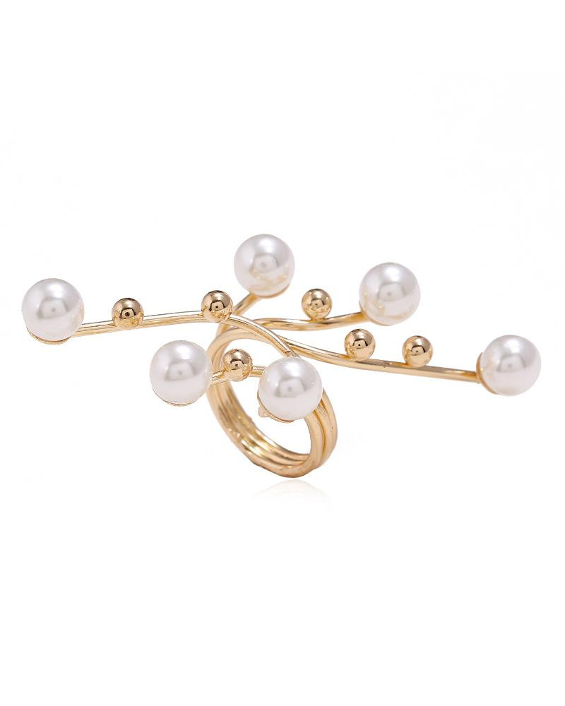 Pearls Irregular Cuff Ring