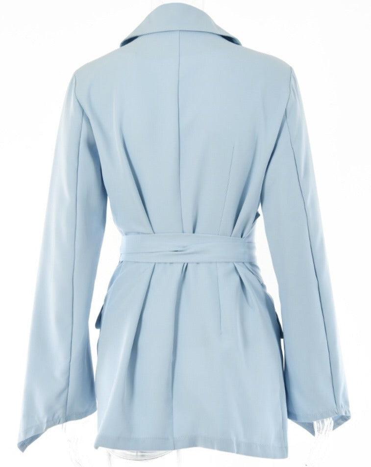 blue blazer dress