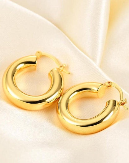 Metal Geometric 18K Gold Plated Earring Dropped
