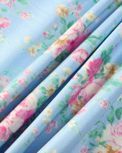 Floral Tie Strap Maxi Dress