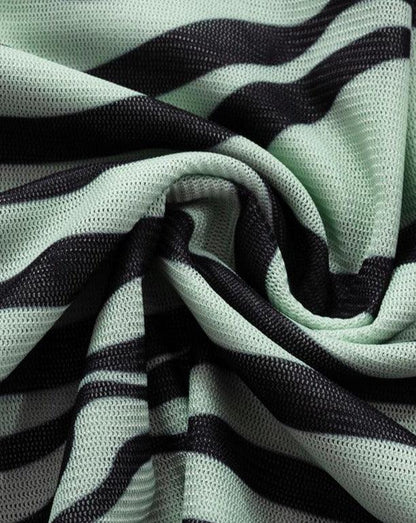 Zebra Print Short Sleeve Crop Top