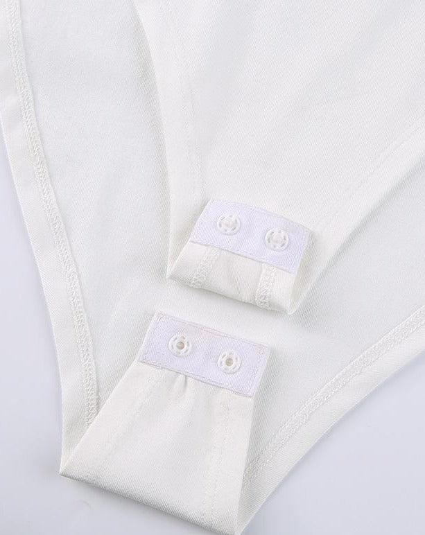 V-Neck Solid Slip Jumpsuits white